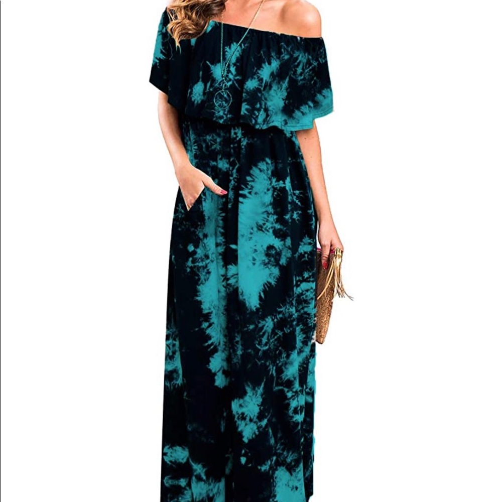 Tie dye maxi dress